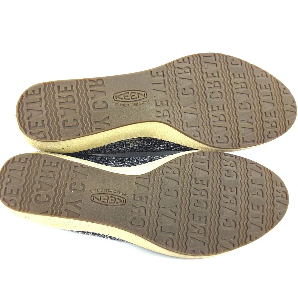 Keen‎ Cortona Women's Black Jute Open Toe Casual Comfort Wedge Shoes Size 7